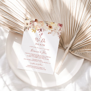 Invitación Floral elegante que volvemos a prometer renovación