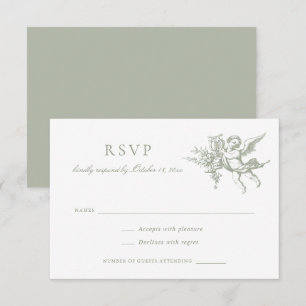 Invitación Floral Elegante Vintage Baroque Boile Wedding RSVP
