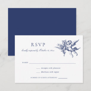 Invitación Floral Elegante Vintage Baroque Boile Wedding RSVP