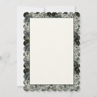 Invitación floral en blanco