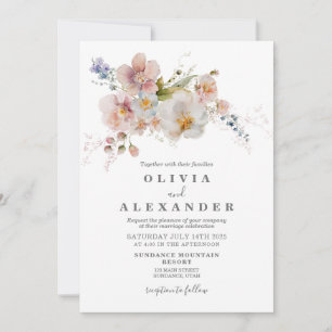 Invitación floral en el jardín del Boho Wildflower