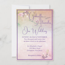 Floral encima de las nubes Boda de código QR