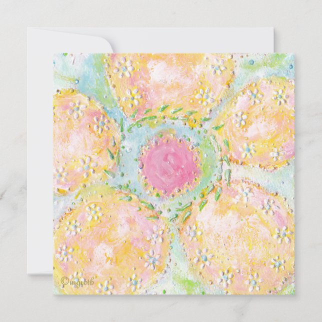 Invitación floral Eos Pastel (Anverso)