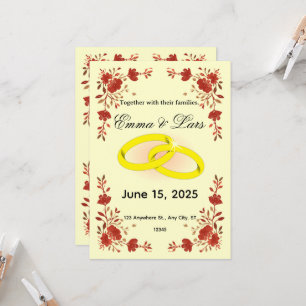 Invitación floral escandinava elegante, plantilla