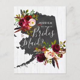 Invitación Floral Estatal de Alaska Serás Mi Nodestia