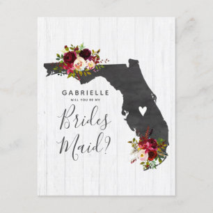 Invitación Floral Estatal de Florida Serás Mi Novia