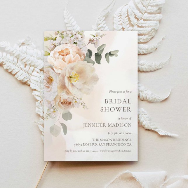 Invitación Floral Eucalyptus Bridal Shower (Subido por el creador)