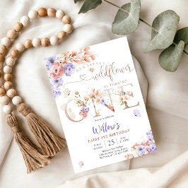 Invitación Floral Fairy 1st Birthday Invitation