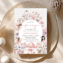Invitación Floral Fairy Baby Shower Invitation