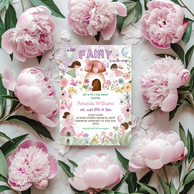 Invitación Floral Fairy Forest Baby Shower (Subido por el creador)