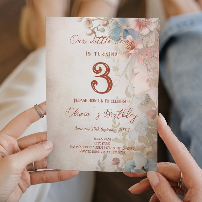 Invitación Floral Fairy Tale Tema Niños Fiesta de cumpleaños (Subido por el creador)