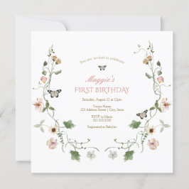 Invitación Floral Fairytale Garden Cumpleaños