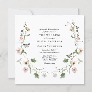 Invitación Floral Fairytale Garden Wedding
