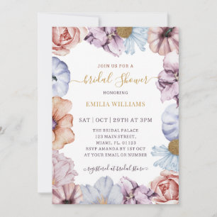 Invitación Floral Fall Bridal Shower