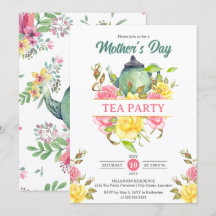 Floral Fiesta de té del Día de la Madre