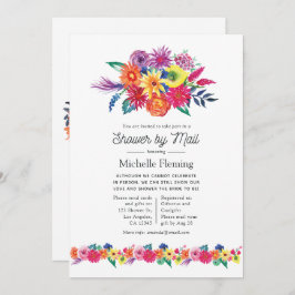 Invitación Floral Fiesta Shower por correo
