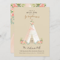 Floral Floral Boho Tribal Teepee Wild One