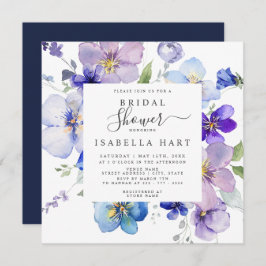 Invitación Floral Floral Bridal Ducha de marea marrón marrón 