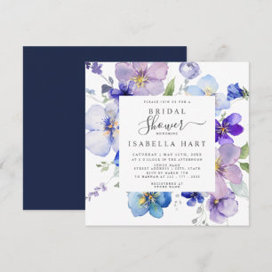 Invitación Floral Floral Bridal Ducha de marea marrón marrón