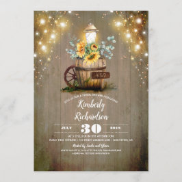 Invitación Floral floral de flor de girasol ducha de novia