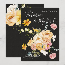 Invitación Floral floral de jardín floreciente y Moody Salven