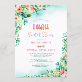 Invitación Floral Floral Luau Bridal Shower