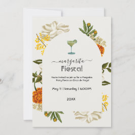 Invitación Floral Floral Mexicana Margarita Fiesta