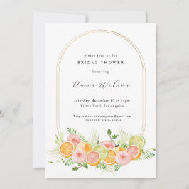 Invitación Floral Floral Pink Green Bridal Shower