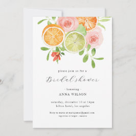 Invitación Floral Floral Pink Green Bridal Shower