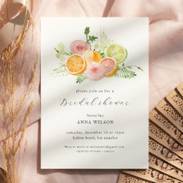 Invitación Floral Floral Pink Green Bridal Shower