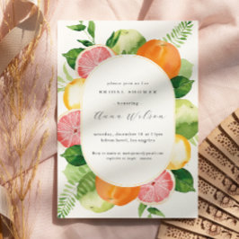 Invitación Floral Floral Pink Green Bridal Shower