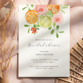 Invitación Floral Floral Pink Green Bridal Shower