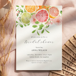 Invitación Floral Floral Pink Green Bridal Shower