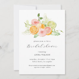 Invitación Floral Floral Pink Green Bridal Shower