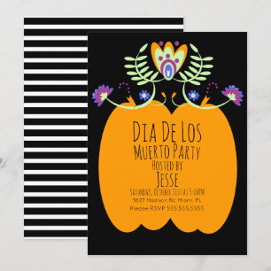 Invitación Floral Folk De Dias De Los Muertos Cala
