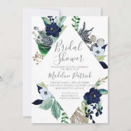 Invitación Floral Frame de la Marina Ducha de Novias