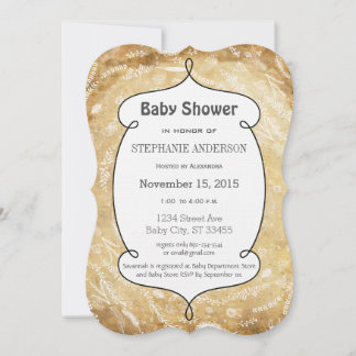 Invitación Floral Garland Folk Art Baby Shower