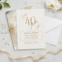 Floral Gold Line 40th Aniversario ID1169
