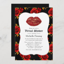 Invitación Floral Gothic Virtual Bridal Shower