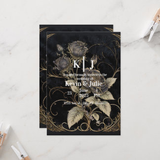 Invitación Floral gótica