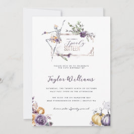 Invitación Floral Gótico | Dieciséis Espeluznantes