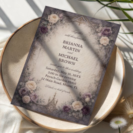 Invitación Floral Gótico Romántico