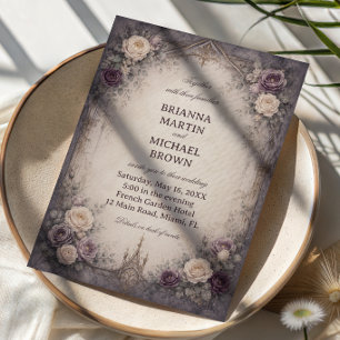 Invitación Floral Gótico Romántico