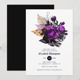 Invitación Floral Halloween Bridal Shower