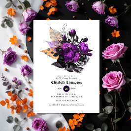 Invitación Floral Halloween Bridal Shower