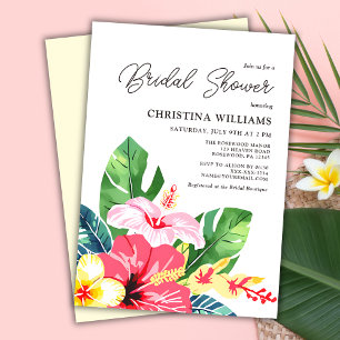 Invitación Floral Hibiscus Tropical Brillante