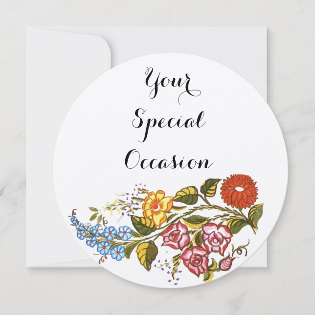Invitación Floral húngara no2 (Anverso)