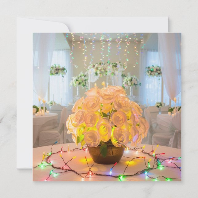 Invitación Floral iluminada (Anverso)