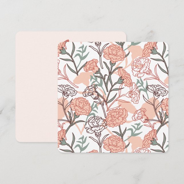 Invitación Floral inspirada en la naturaleza: patrón de flor  (Anverso / Reverso)