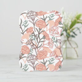 Invitación Floral inspirada en la naturaleza: patrón de flor